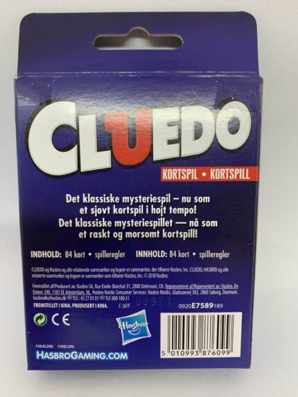 Cluedo- Kortspil